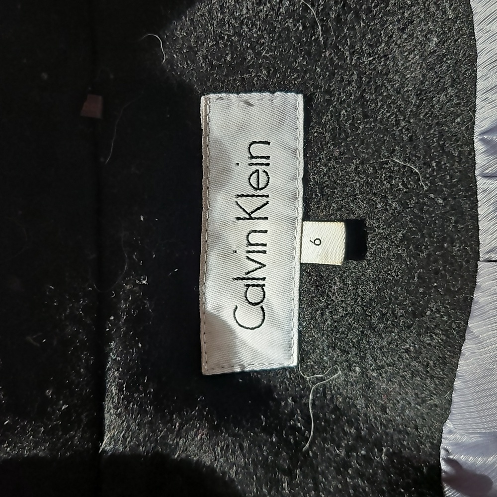 Calvin Klein wool blend black coat - Picture 3 of 11